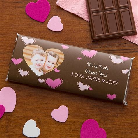 Personalized Candy Bar Wrappers - Heart Photo - Nuts About You