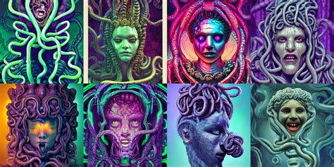 beautiful medusa gorgon head, horror poster 9 0 s, | Stable Diffusion | OpenArt