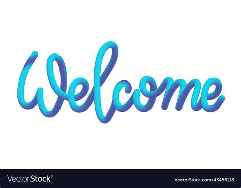 Welcome banner text sign isolated on white Vector Image