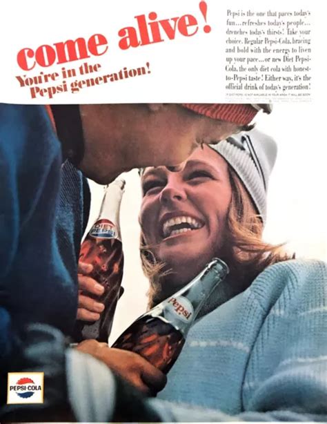 1964 MAN & Woman Pepsi & Diet Pepsi photo "Pepsi Generation" vintage print ad $7.99 - PicClick