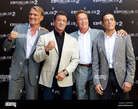 Dolph Lundgren Sylvester Stallone Arld Schwarzenegger and Jean-Claude ...