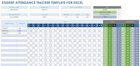 Attendance Tracker Template Excel