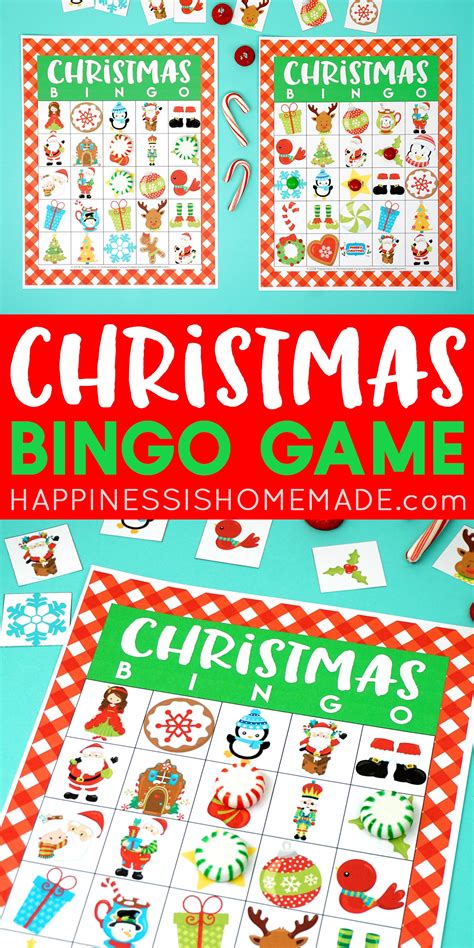 Printable Christmas Bingo Game - Happiness is Homemade