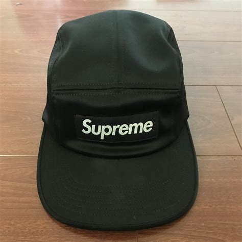 Supreme Black Satin Camp Cap | Black satin, Black, Baseball hats