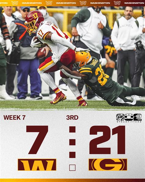 Washington Commanders on Twitter: "15 minutes left #WASvsGB | # ...