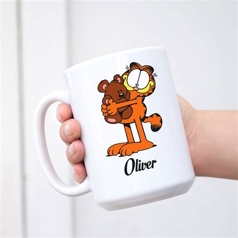 Personalized Garfield Mug Garfield Mugs Custom Name Mug | Etsy