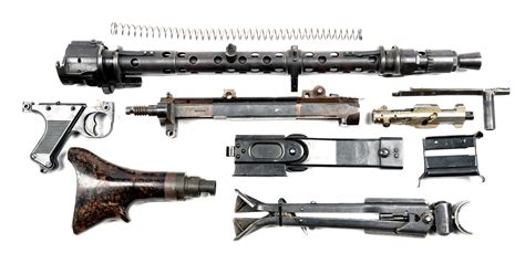 Lot Detail - GERMAN MG-34 MACHINE GUN PARTS KIT WITH REWELDED DISPLAY ...