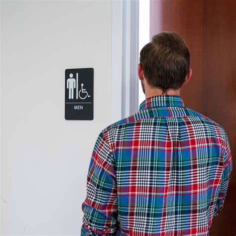 Men's Handicap Restroom Sign ADA-Compliant Bathroom Door Sign for ...