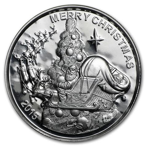 Buy 1 oz Silver Round - 2015 High Relief Merry Christmas | APMEX