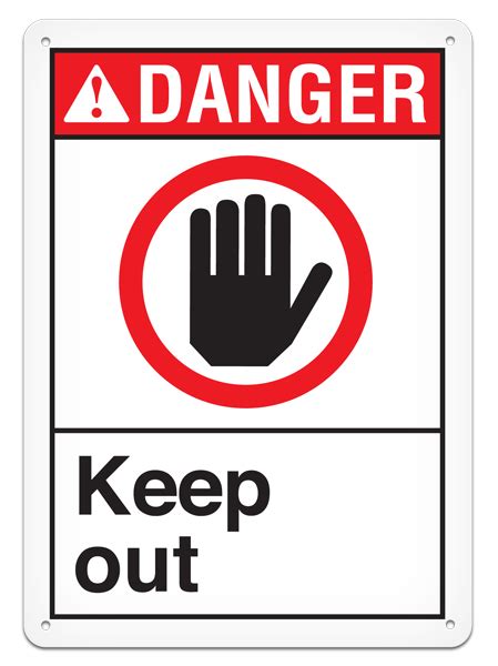 Keep Out Danger Sign PNG Transparent Images