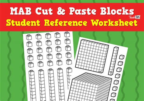 MAB Cut & Paste Blocks - Student Reference Worksheet :: Teacher ...