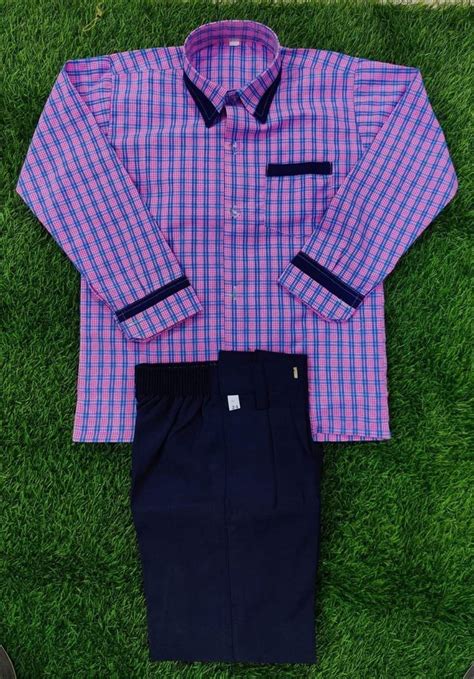 Shirt and Trouser Multicolor Boys Full Sleeve Cotton School Uniform, Size: Small at Rs 550/set ...