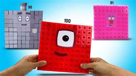 DIY Numberblocks 81 to 100 Snap Cubes Custom Set || Keiths Toy Box - YouTube