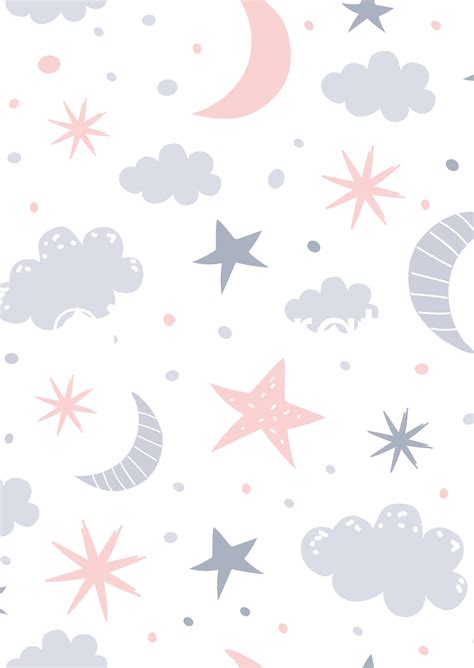 Nursery Baby Patterned Wallpaper | iDecorate | Pattern wallpaper, Textile pattern design, Baby ...