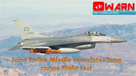 Joint Strike Missile completes long range flight test - YouTube