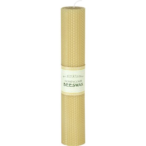 2" x 12" Honeycomb Beeswax Pillar Candle | BeeHiveCandles.com