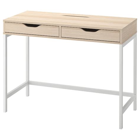 ALEX desk, white stained/oak effect, 100x48 cm - IKEA