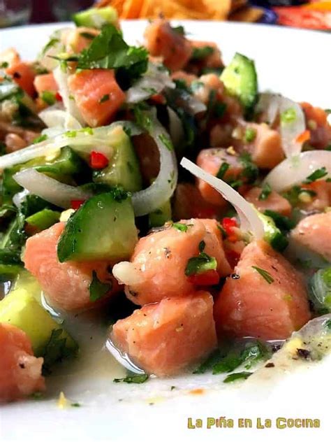 Salmon Ceviche - La Piña en la Cocina