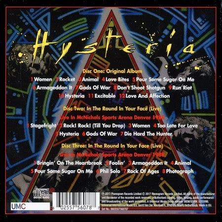 Def Leppard Hysteria 30th Anniversary Album 2017 (3CD Deluxe Edition)