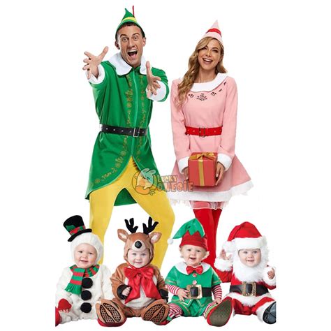 Buddy the Elf & Jovie Elf Cosplay Christmas Costume for Adults Baby Santa Helper Halloween ...