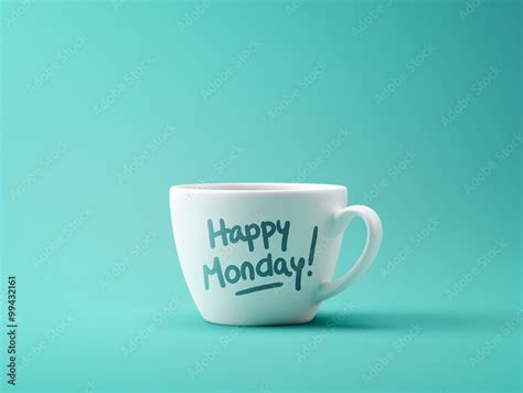 Happy Monday Coffee Cup Concept Stock Illustration | Adobe Stock