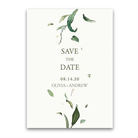 Printable Wedding Save The Date Save The Date Botanical Wedding Invite Olivia Suite Modern ...