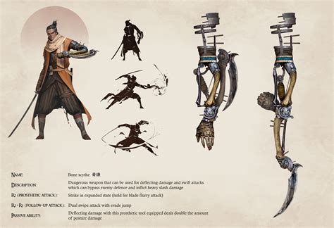 ArtStation - Sekiro prosthetic arm concept