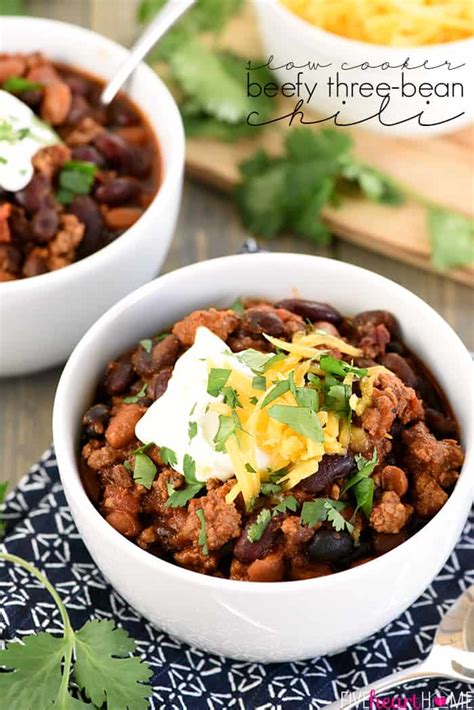 Slow Cooker Beefy Three-Bean Chili - Yellow Bliss Road