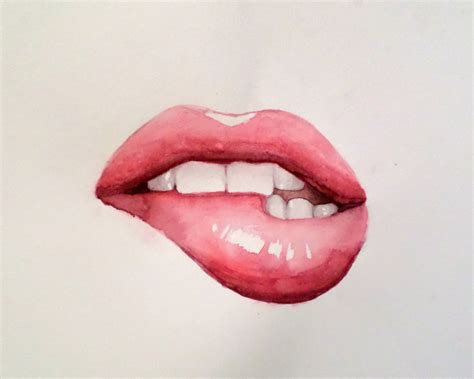 watercolor painting lips - Ashlie Lund | Pop art drawing, Lips painting, Lips illustration