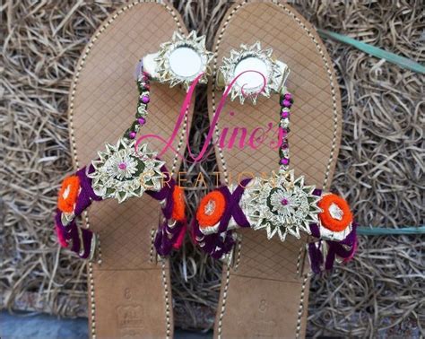 Chappal/jutti - Ninos Creations Thread Bangles, Beaded Sandals, Jutti, Indian Bridal, Grapevine ...