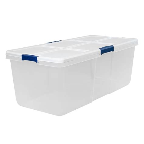 Hefty Modular Clear Storage Bins, 100 Qt. XL Stackable Bin with Latch ...