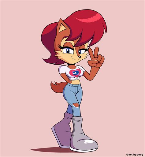 Sally wearing jeans and a Sonic T-shirt | Sally Acorn / Princess Sally ...