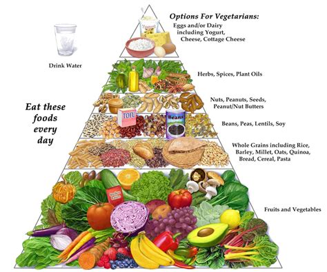 Vegetarian Food Pyramid Chart