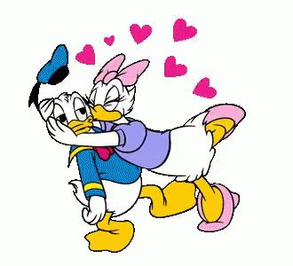 Donald Duck Daisy Duck GIF - Donald Duck Daisy Duck Kiss - Descubre y ...