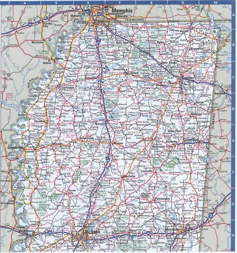 Printable Map Of Mississippi