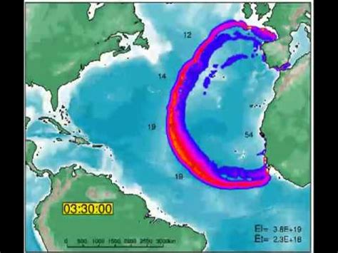 Canary Islands La Palma , Atlantic Tsunami Simulation US UK - YouTube