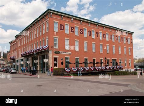 Historic Desoto House hotel in historic downtown Galena, Illinois Stock ...