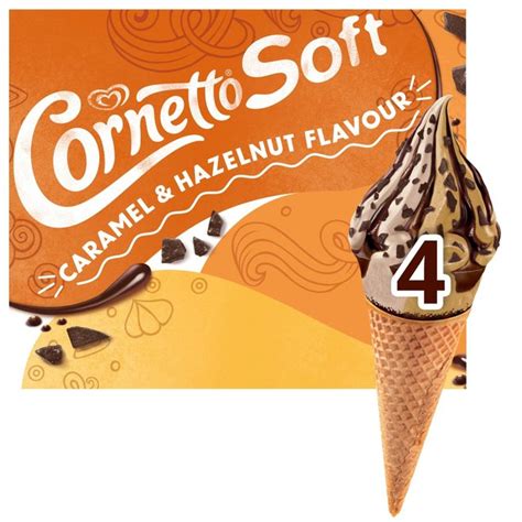 Cornetto Soft Caramel and Hazelnut Ice Cream Cones | Ocado