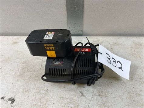 Ryobi 18V Battery & Charger - Peterson Land & Auction LLC