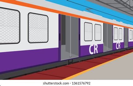 Mumbai Local Train Platform Stock Vector (Royalty Free) 1361576792 | Shutterstock