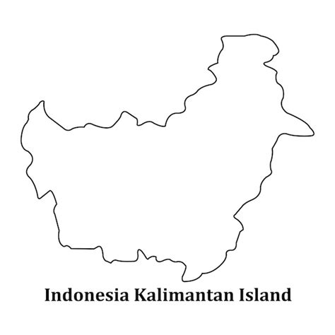 Premium Vector | Indonesian kalimantan map icon vector simple design