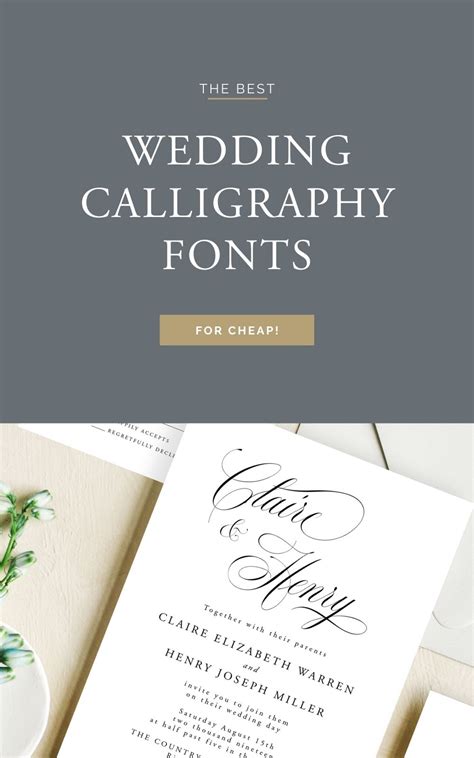 The Best Calligraphy Fonts for Wedding Invitations | Pipkin Paper Company