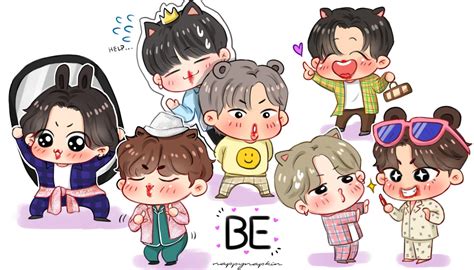 nappi⁷ 💕 (BTS FA) on Twitter | Bts fanart, Bts chibi, Chibi