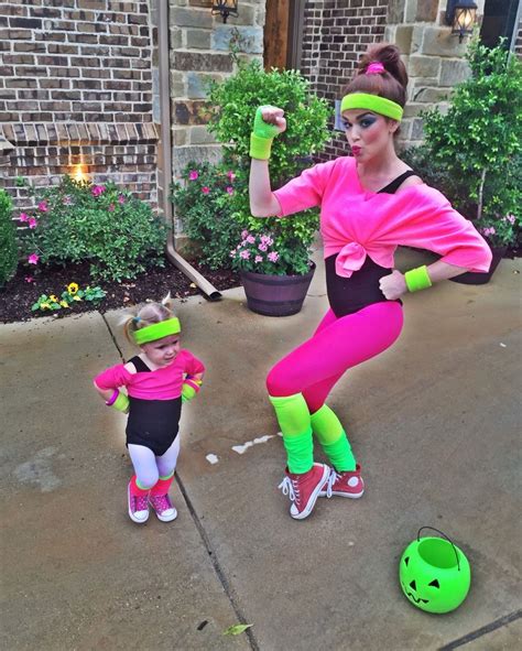 Mom and daughter costume which is inspired by 80s. | Halloween costume toddler girl, Toddler ...