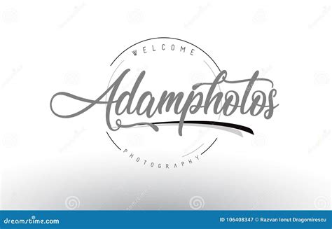 Adam Personal Photography Logo Design with Photographer Name. Stock Vector - Illustration of ...