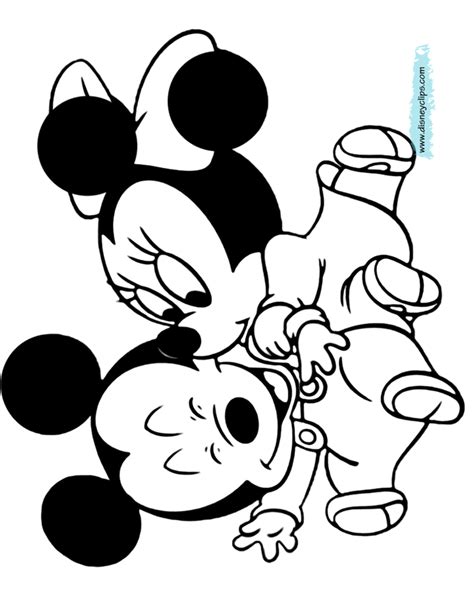 Baby Mickey And Minnie Mouse Coloring Pages | Mickey mouse coloring pages, Mickey coloring pages ...