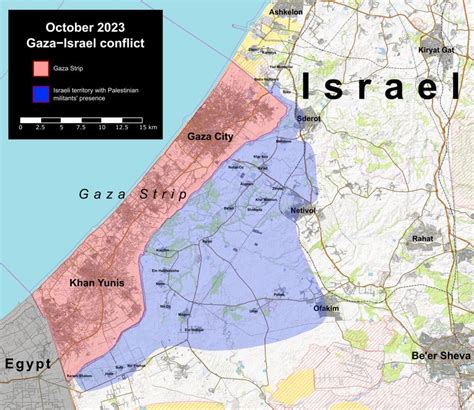 October 2023 Gaza−Israel conflict : r/MapPorn