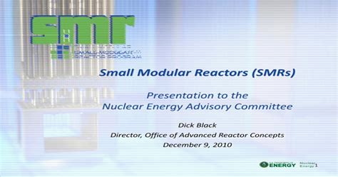 (PDF) Small Modular Reactors (SMRs) - Department of Energy Small ...