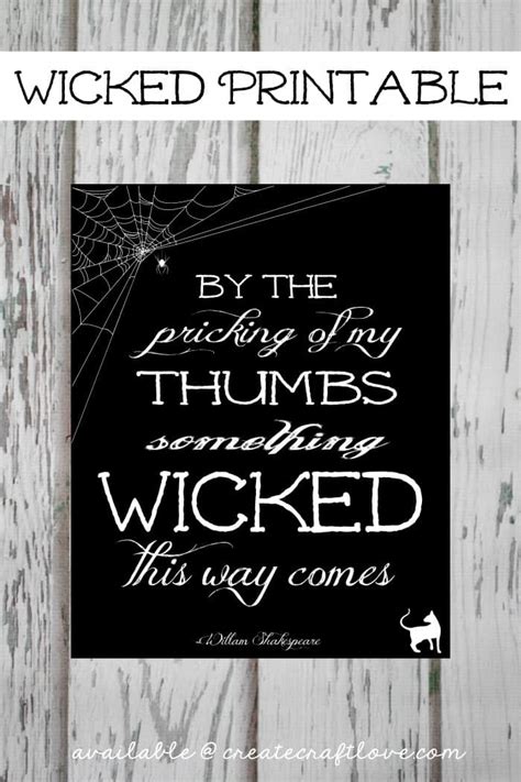 Wicked Printable | Free Printable File for Halloween