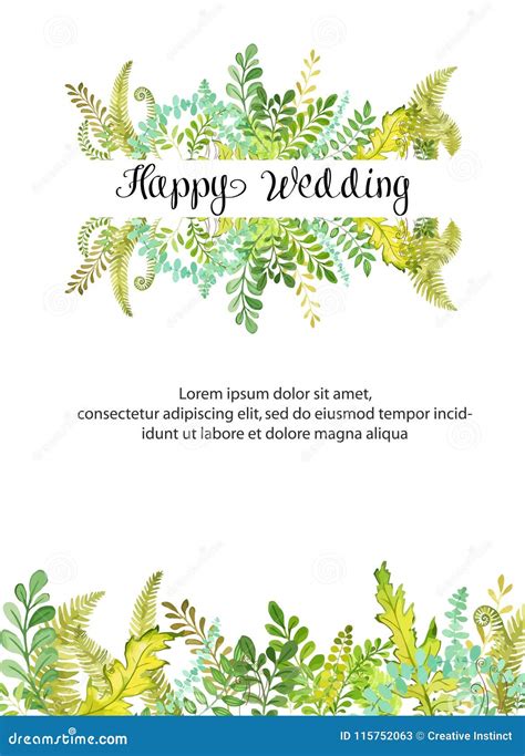 Happy Wedding Banner Background Invitation. Modern Card Design Vector ...